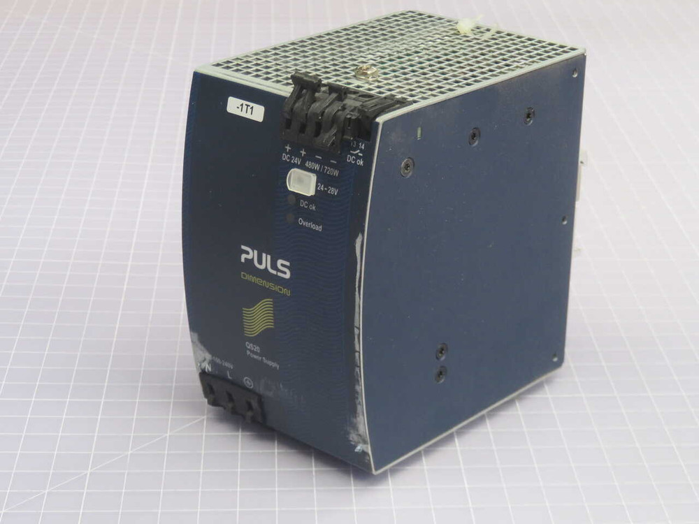 PULS DIMENSION QS20.241 DIN-RAIL DC POWER SUPPLY, 24V/20A, SINGLE-PHASE
