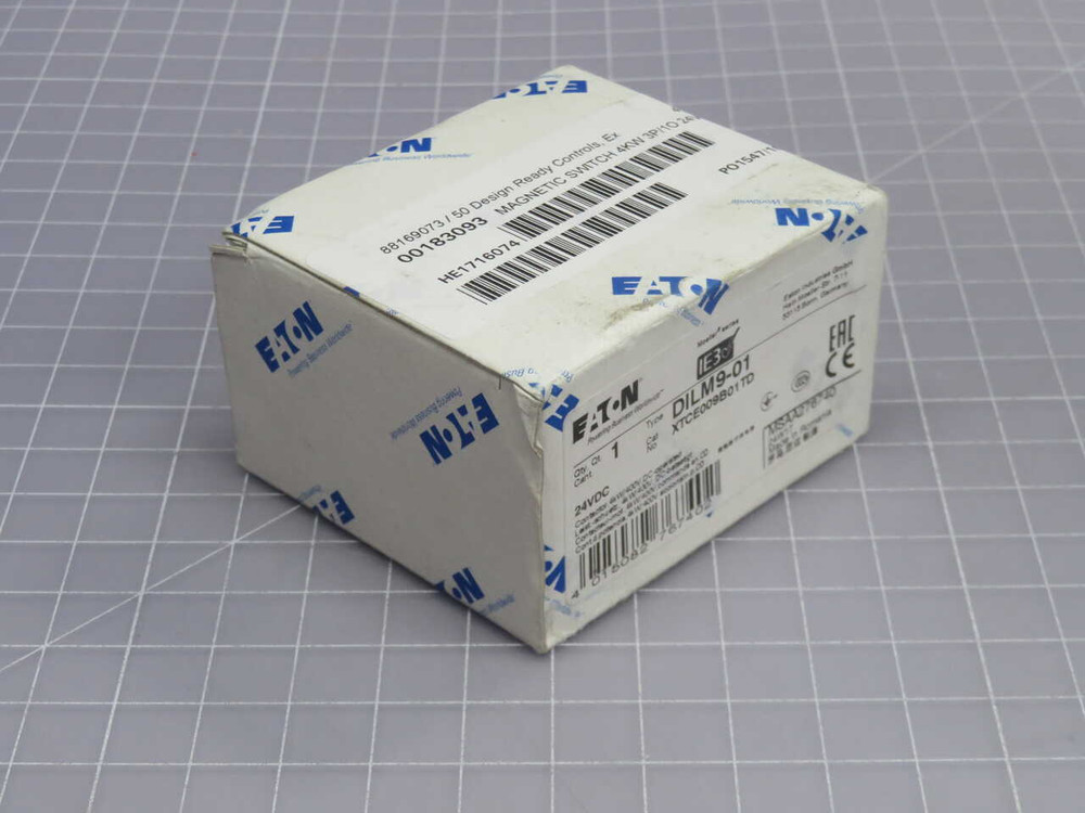 NIB EATON DILM9-01 9A AC3 3-POLE CONTACTOR, 1 N.O. AUXILIARY FOR SALE