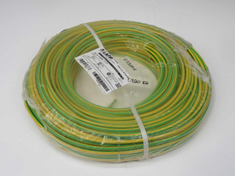 NOB LAPP 4160800 LAPP OLFLEX 8AWG GREEN/YELLOW GROUND WIRE, 100M SPOOL FOR SALE