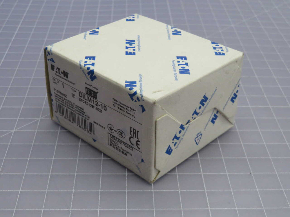 NIB EATON DILM12-10 IEC CONTACTOR, 3-POLE, 12A FOR SALE