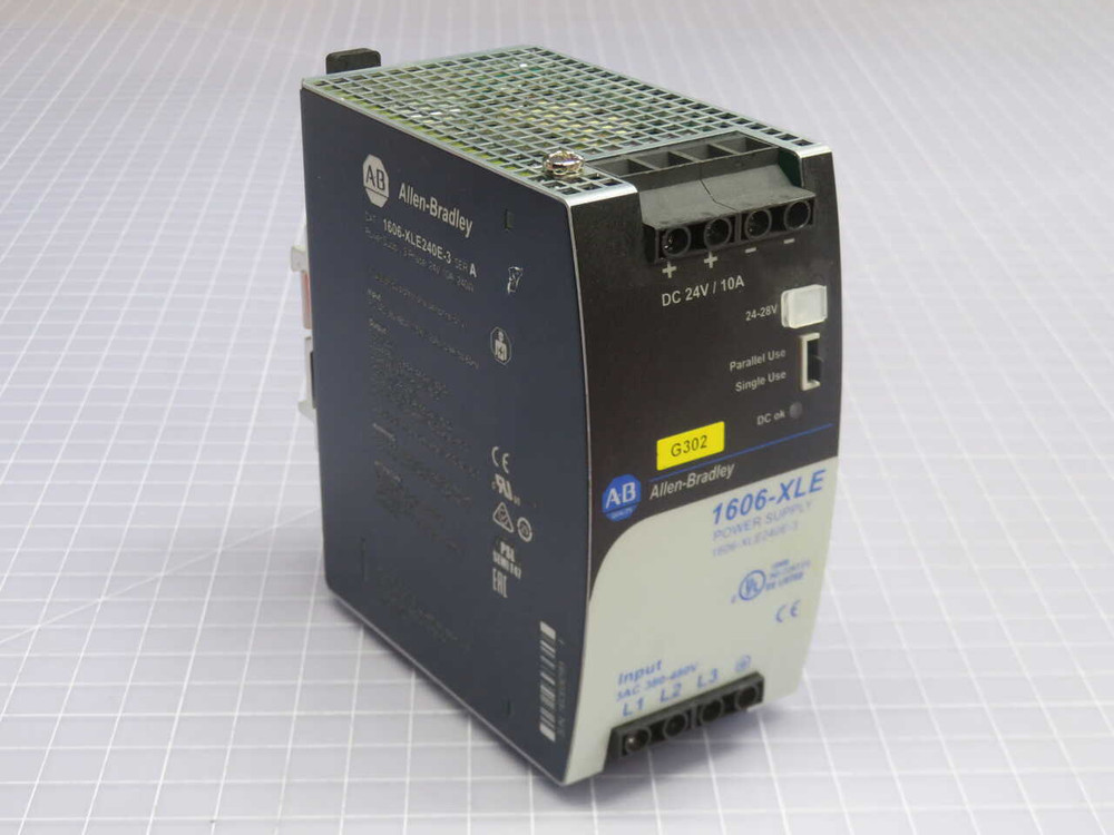 NOB ALLEN BRADLEY 1606-XLE240E-3 3-PHASE ESSENTIAL POWER SUPPLY, 24VDC 10A 240W FOR SALE