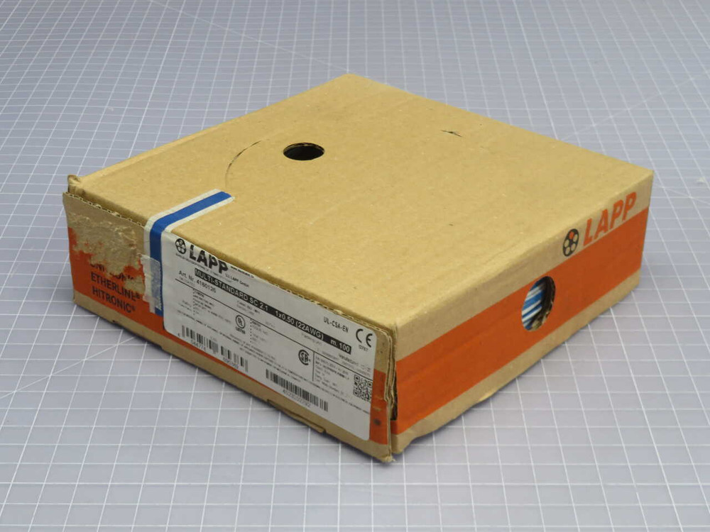 NIB LAPP 4160126 4523202792 SINGLE-CONDUCTOR PVC HOOKUP WIRE, 100M REEL, 22 AWG (0.5MM²) FOR SALE