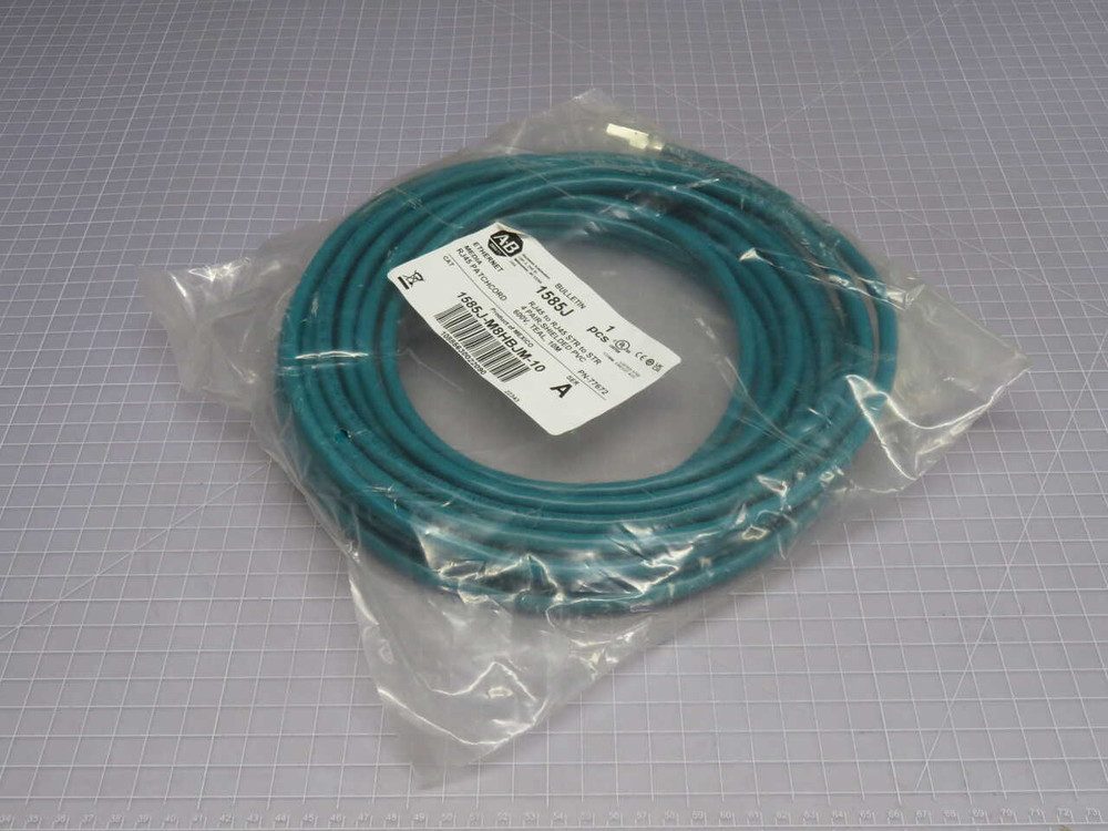 NIB ALLEN BRADLEY 1585J-M8HBJM-10 SHIELDED ETHERNET RJ45 PATCH CABLE, 10M FOR SALE
