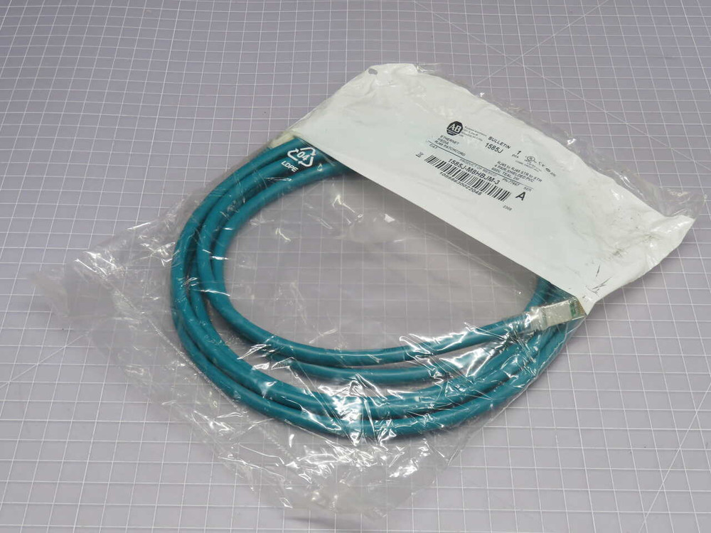 NIB ALLEN BRADLEY 1585J-M8HBJM-3 SHIELDED ETHERNET RJ45 PATCH CABLE, 3M FOR SALE