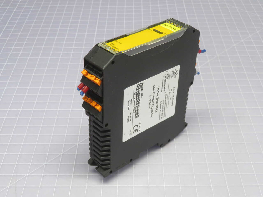 USED LOT OF 3 BIHL WIEDEMANN BWU 2548 AS-INTERFACE SAFE CONTACT EXPANDER / SAFETY I/O MODULE FOR SALE