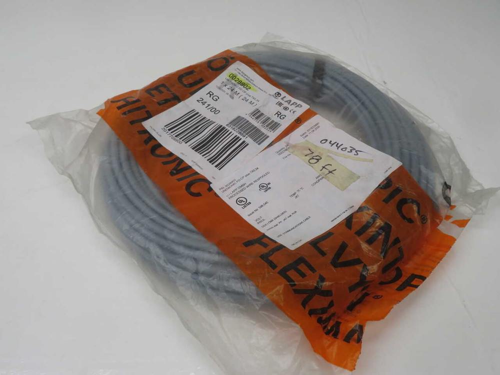 NOB LOT OF 75 LAPP 0028902 SHIELDED CONTINUOUS-FLEX CONTROL CABLE, 7C, 22 AWG, PUR FOR SALE