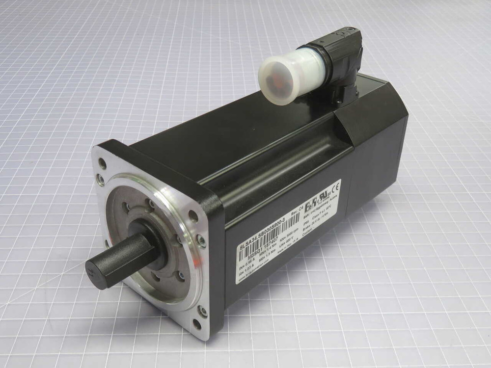 NOB B&R 8LSA34.SB030S800-3 M3SQ1157407 SERVO MOTOR, 1.4 NM, 3000 RPM, 400V, 24V DC HOLDING BRAKE, IP65 FOR SALE