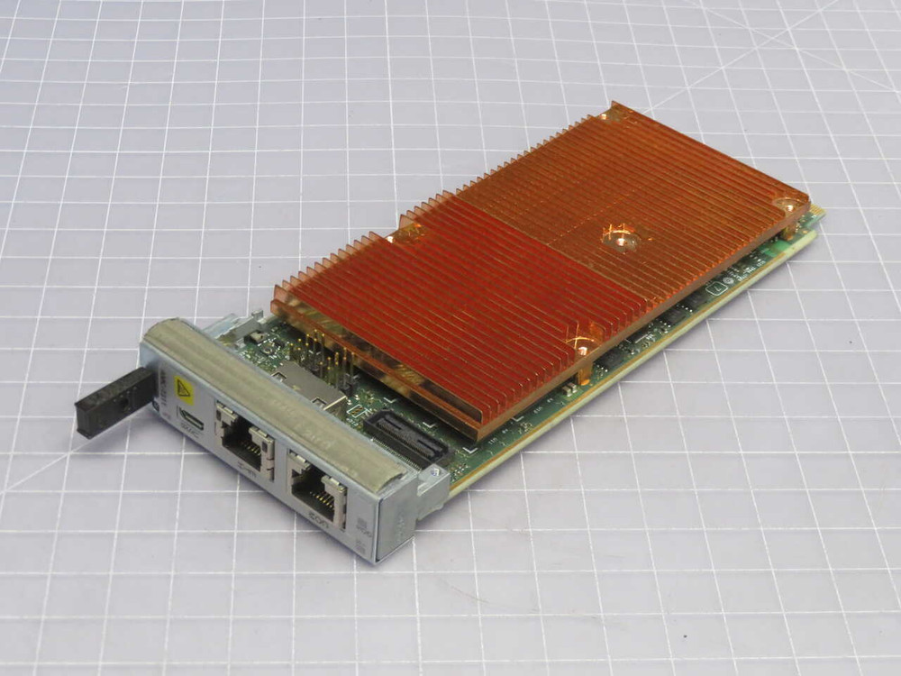 USED EMERSON AMC-7311 ADVANCED MEZZANINE CARD (AMC) PROCESSOR MODULE, DUAL RJ45 (ETH, COM), MICRO-USB, COPPER HEATSINK FOR SALE