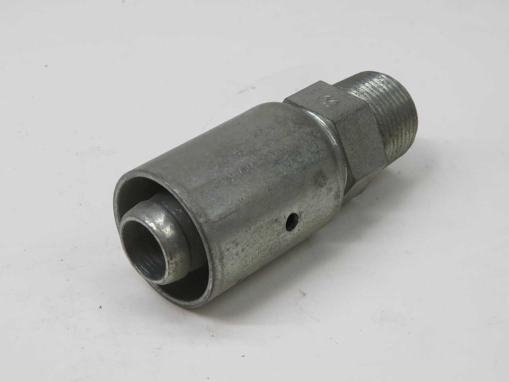 NOB LOT OF 75 HYDRAULIC HOSE CRIMP FITTING, MALE NPT, STEEL FOR SALE