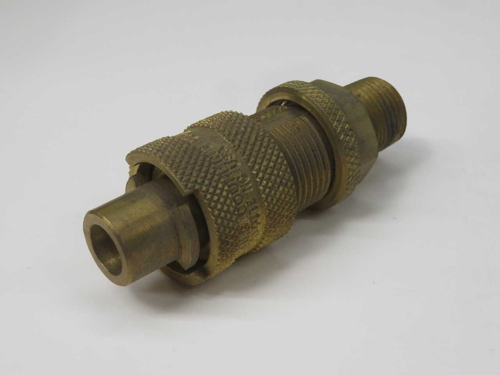 NOB LOT OF 75 DIXON QUICK COUPLING, KNURLED TWIST-LOCK CONNECTING COUPLING, BRASS, MALE NPT FOR SALE