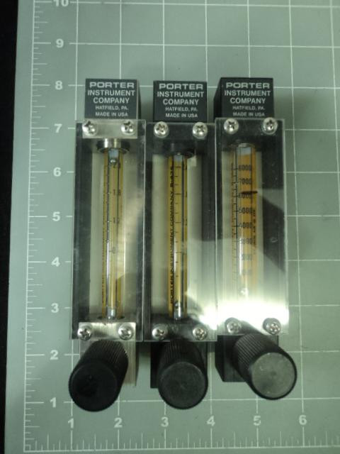 3 PORTER INSTRUMENT B-436 B-1645 FLOW METERS LOT T12986