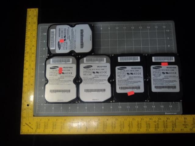5 SAMSUNG WU32165A / WU32163A IDE HARD DRIVES T12850