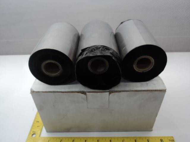 LOT OF 3  22 202 S2 WAX COATING SIDE OUT PRINTER ROLL REFILLS 4.33" X 1476' (110MM X450M) T16979