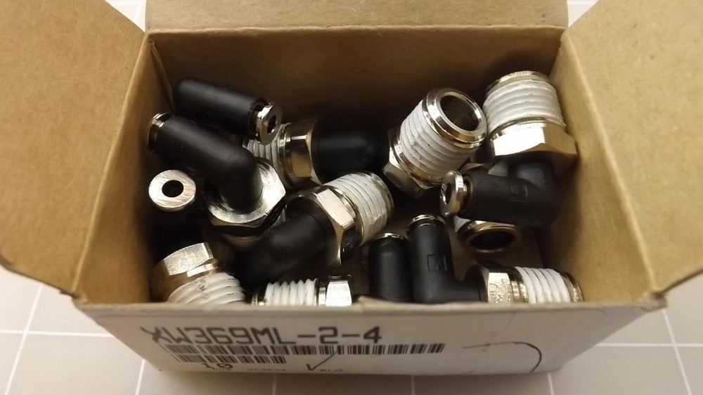 LOT OF 10 PARKER XW369ML-2-4 MICROLOK MALE ELBOW FITTINGS T23598