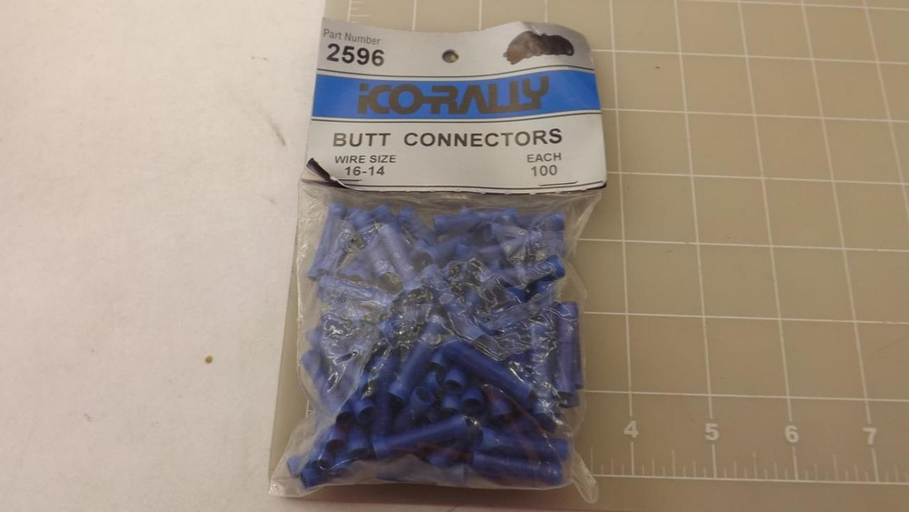 LOT OF 100 ICO-RALLY 2596 BUTT CONNECTORS T23378