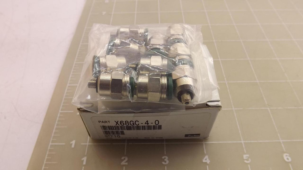 LOT OF 10 PARKER X68GC-4-0 FLUID CONNECTOR T23416