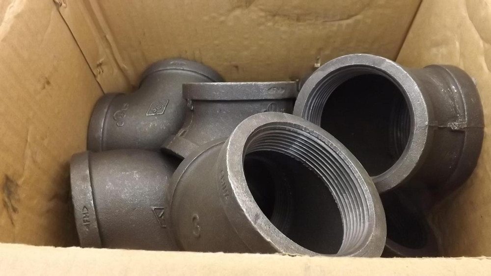 LOT OF 7 SMITH-COOPER 33E 1030C 90 DEG ELBOW MALLEABLE IRON FITTINGS T26577