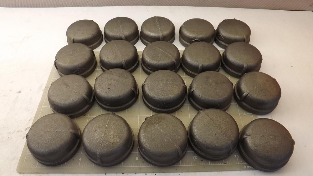 LOT OF 20 SMITH-COOPER 33C 1024C CAP MALLEABLE IRON FITTINGS T26581