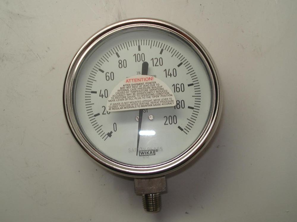 WIKA 9745424 200 PSI PRESSURE GAUGE T3671