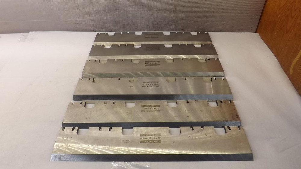 LOT OF 6 PACIFIC / HOE JONES & ORTH 77-0207A CHIPPER KNIFE BLADES 20.5 X 4'' T27260