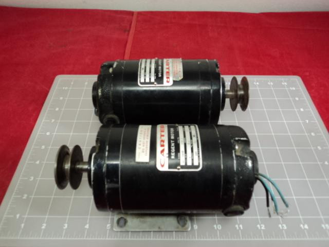 LOT OF 2  CARTER MSD364GB REGENT MOTORS 115 VDC 1/4 HP 2.5 A 3600 RPM T11678