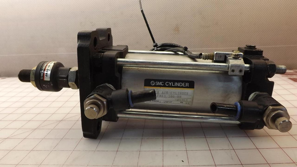 SMC CDBA1FN63-100-HN-A53LS JA63-18-150 SWITCH AIR CYLINDER W/ FLOATING JOINT T31722