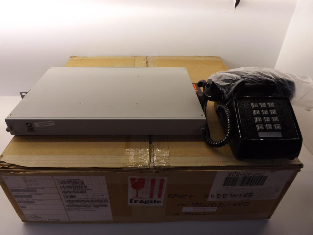 RAVEN 40610D-640 250000-MBA-20M DIGITAL ORDER WIRE UNIT W/ DESK BLACK PHONE T36989