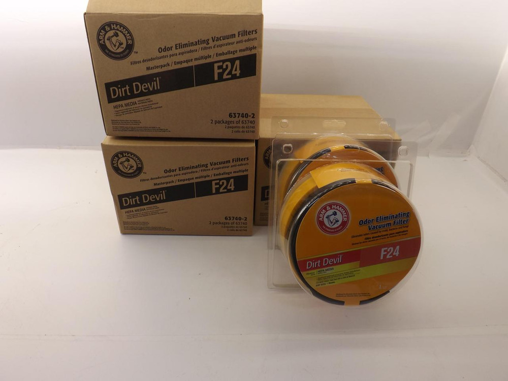 LOT OF 6 ARM & HAMMER F24 ODOR ELIMINATING VACUUM FILTERS T38642