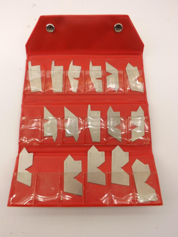 SPI 31-375-9 16 PIECE ANGLE GAGE SET IN PLASTIC POUCH T39694