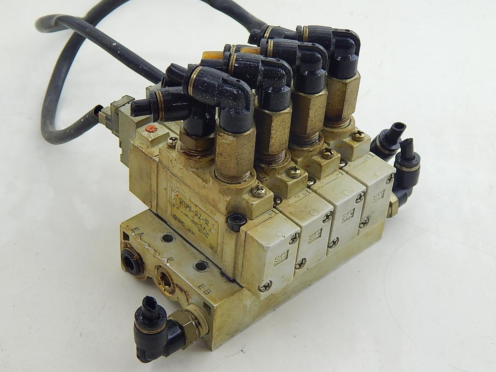 Lot of 4 SMC SY7120-5LZ-02 Solenoid Valve T93802 For Sale