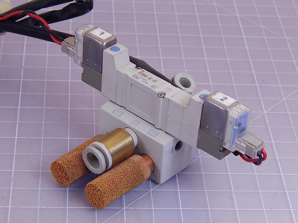 SMC SY3340-5L-01 Solenoid Valve w/ Manifold T95206 For Sale