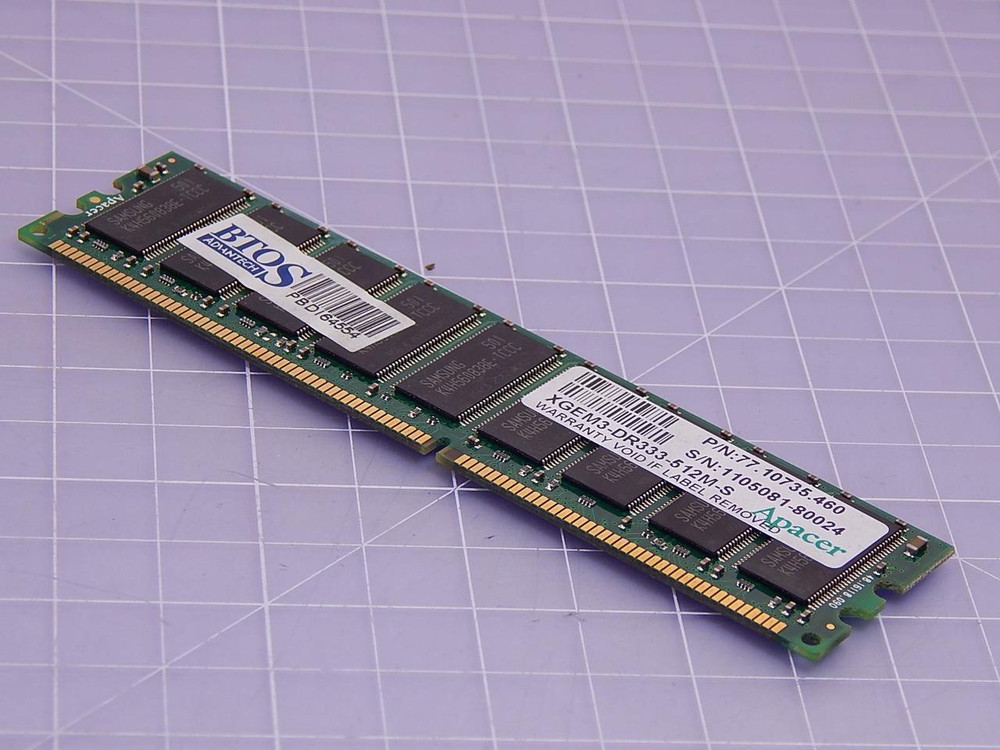 Apacer 77.10735.460, XGEM3-DR333-512M-S RAM Memory T96954 For Sale