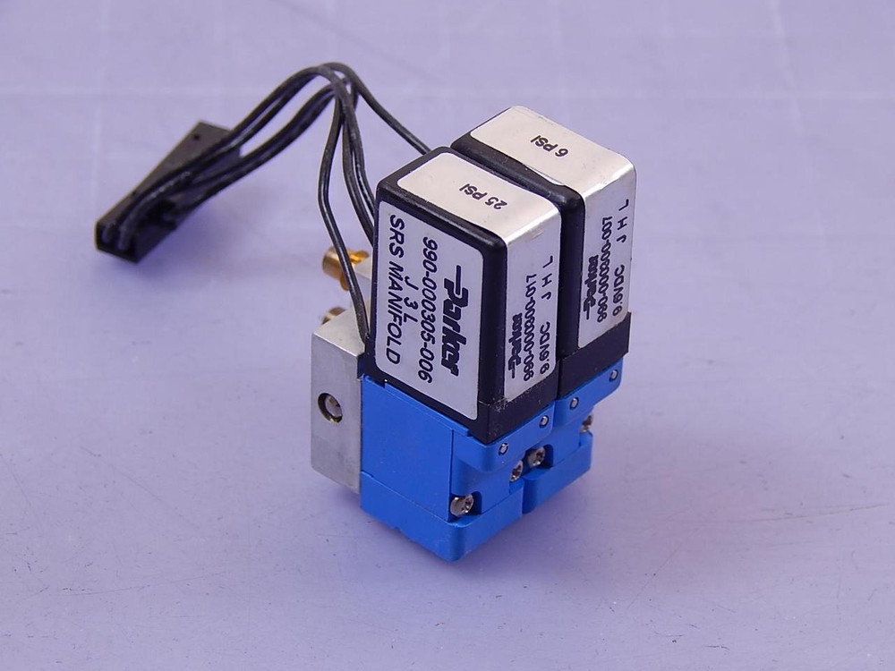Lot of 2 Parker 990-000300-017, 990-000300-007 Solenoid Valves T97028 For Sale