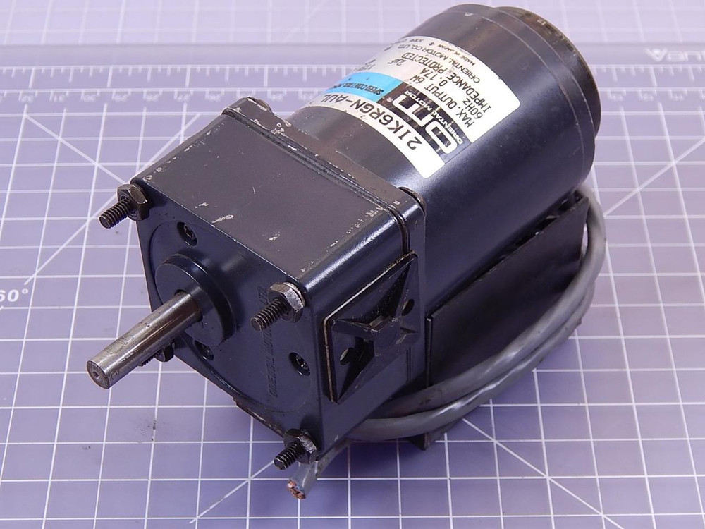 Oriental Motor 2GN18KA, 21K6RGN-AUL Speed Control Motor 6 W 115 V 4 P 2 uF 0.17 A 60 Hz w/ Gear Head T97245 For Sale