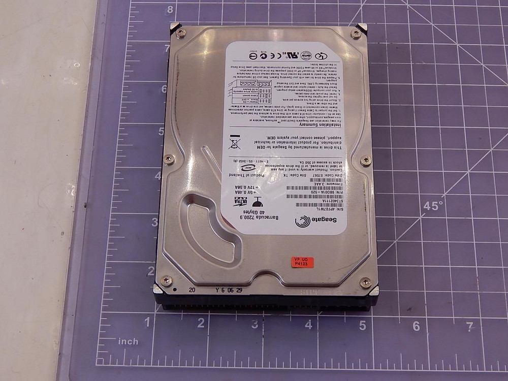 Seagate ST3402111A, 9BD01A-520 40 GB Hard Drive T98158 For Sale