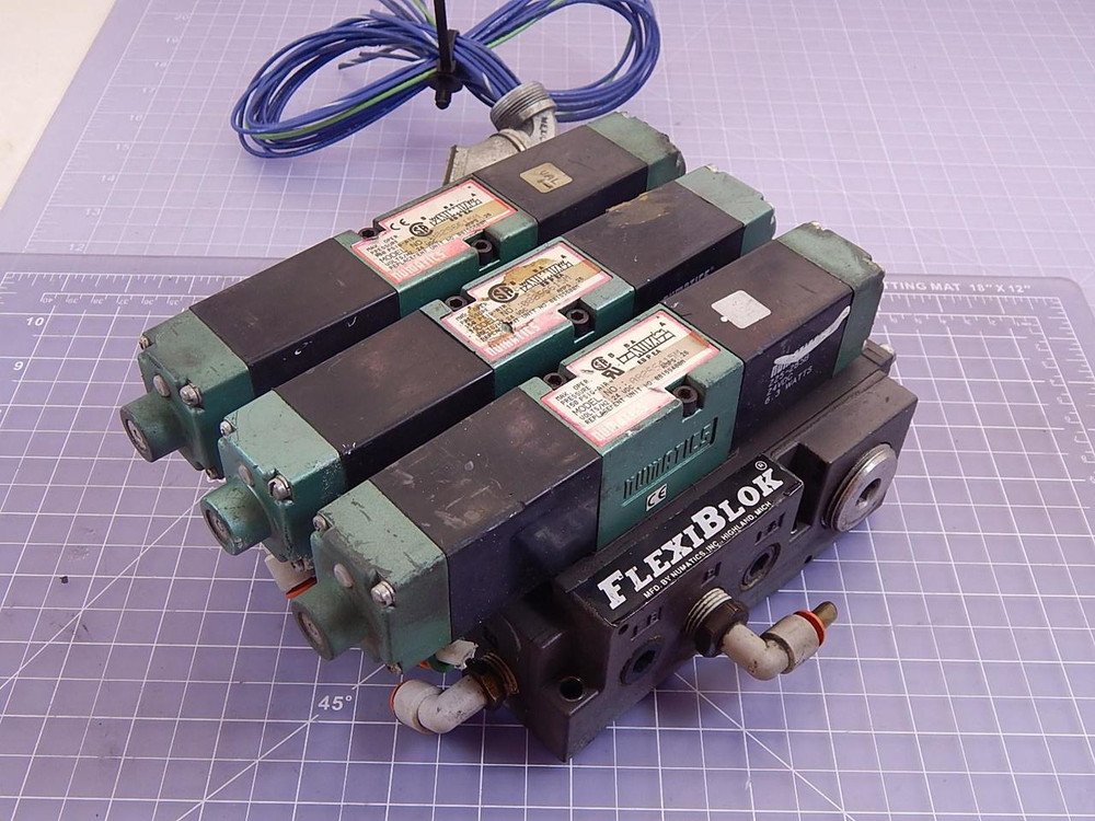 NUMATICS FLEXIBLOK 082SS415M 082SS615M SOLENOID VALVES W/ MANIFOLD T98266