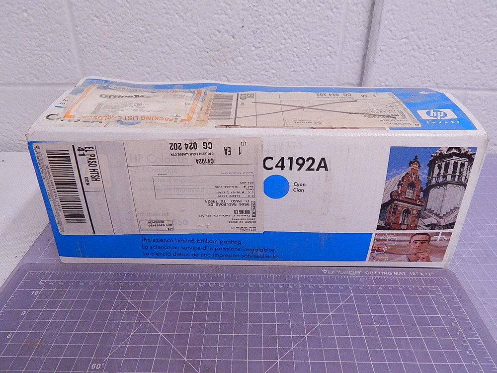 HP, Hewlett Packard C4192A Color LaserJet Cyan Toner Cartridge T102320 For Sale