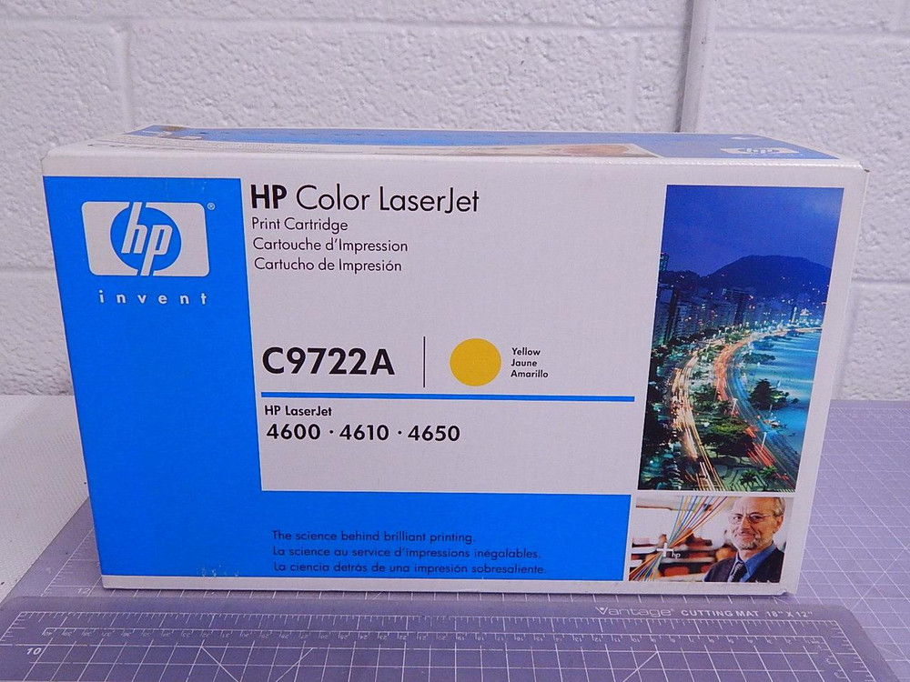 HP, Hewlett Packard C9722A Color Laserjet Yellow Print Cartrdige T102321 For Sale