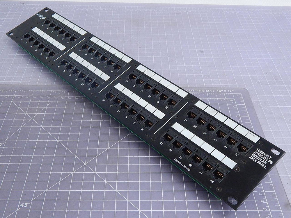 100BASE T, 2512CAT5 PS, E137579 Modular Jack Panel T102514 For Sale