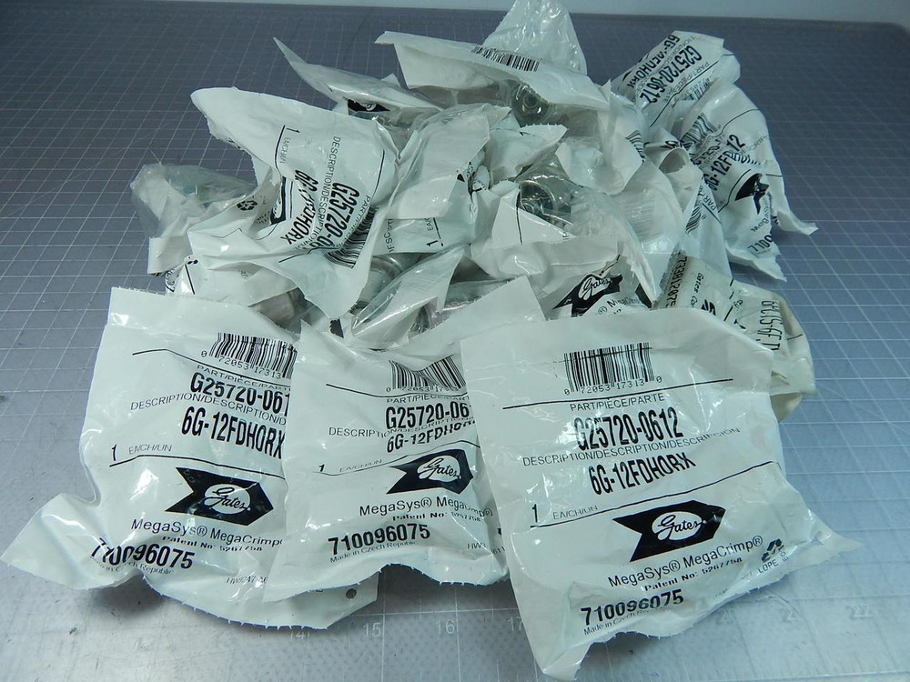 LOT OF 25 GATES G25720-0612 HYDRAULIC COUPLE FITTINGS T103327