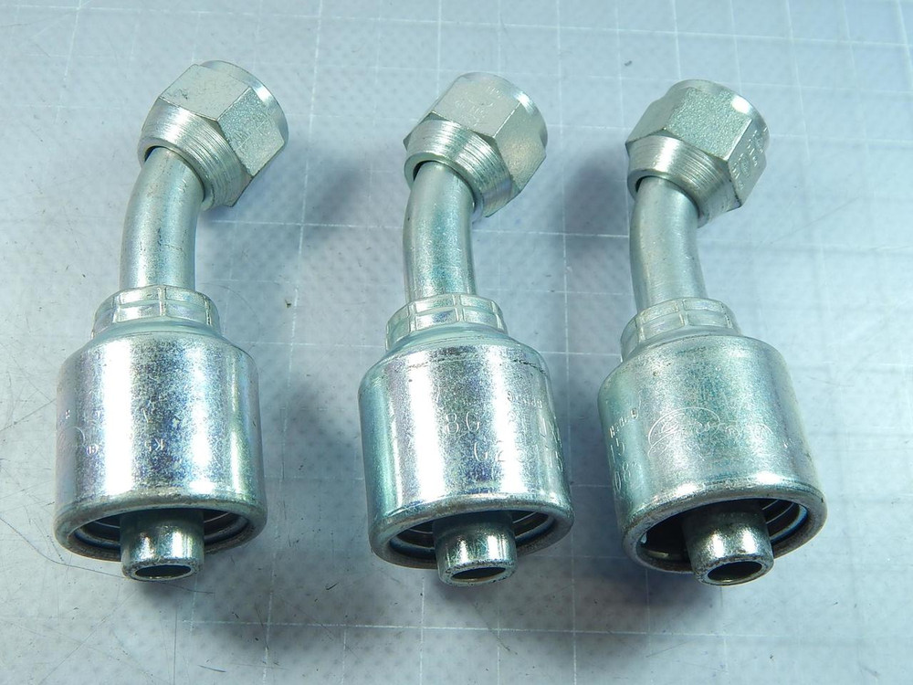 Lot of 3 8G-8FJX45 Hydraulic Hose Fittings T103486 For Sale