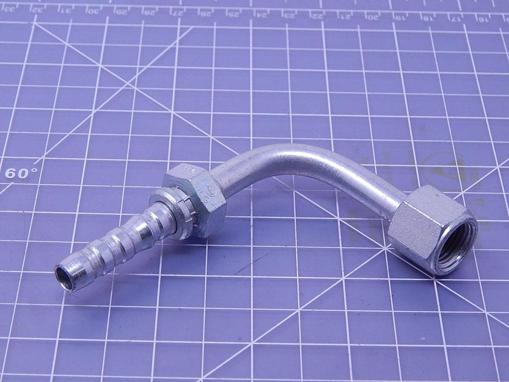 GATES G20181-0606 6GS-6FJX90L HYDRAULIC HOSE FITTING T107097