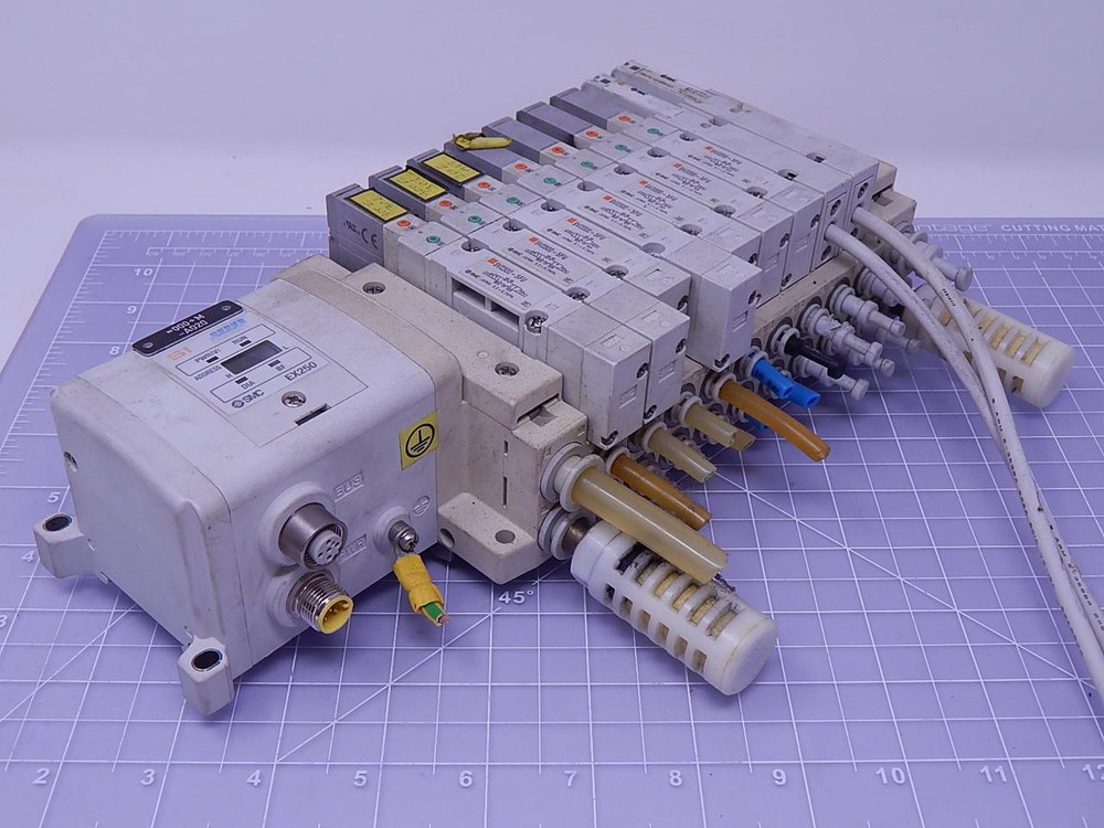 SMC SV2200-5FU Solenoid Valves w/ EX250 SI Unit T114388 For Sale