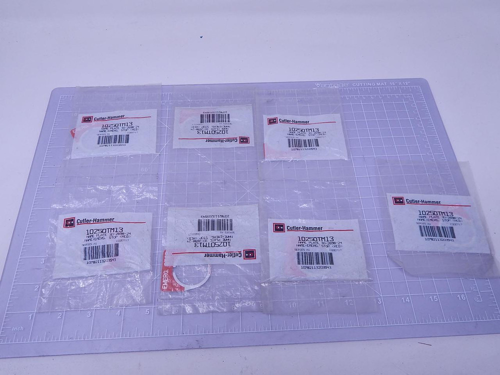 Lot of 7 Cutler Hammer 10250TM13 Legend Plates T114706 For Sale