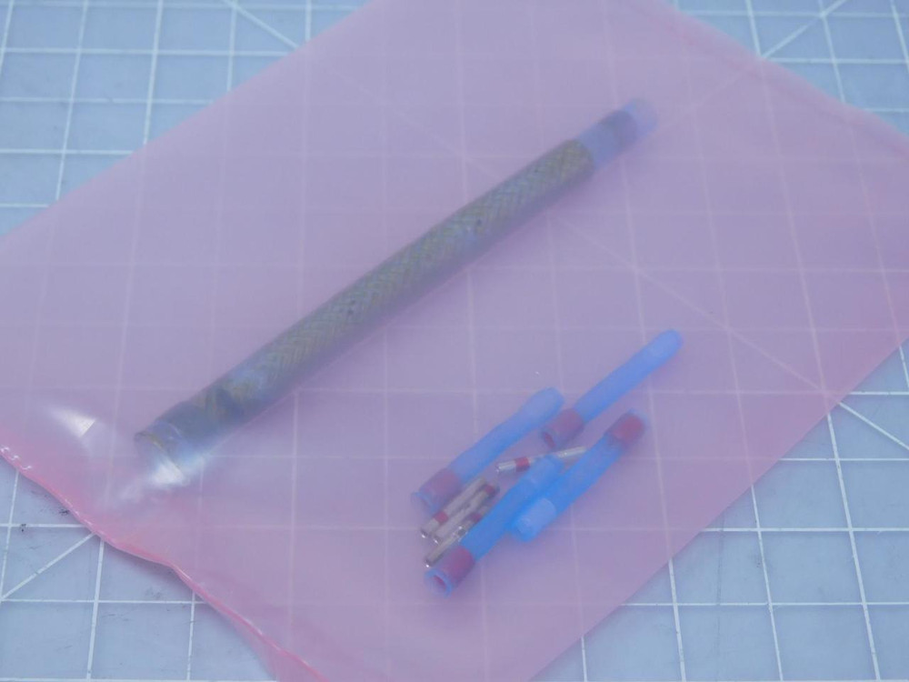 Lot of 10 TE D-150-0179 Solder & Shield Tubing HS-COAX SPLICE 20-16 BLU X4 T119541 For Sale