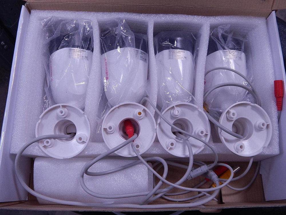 Lot of 4 Ismart C1063AH2 1MP AHD Security Camera System T120850 For Sale