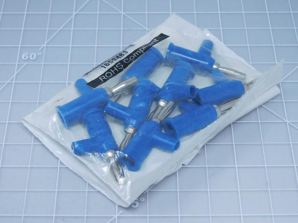 Lot of 9 Pomona 1825-6 Test Plugs & Test Jacks BANANA PLUG BLUE T125346 For Sale