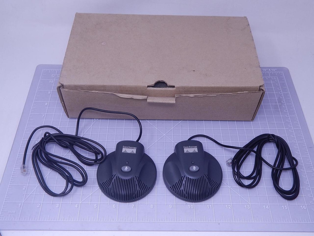 Lot of 2 Cisco CP-7936-MIC-KIT Conference External Microphones T128120 For Sale