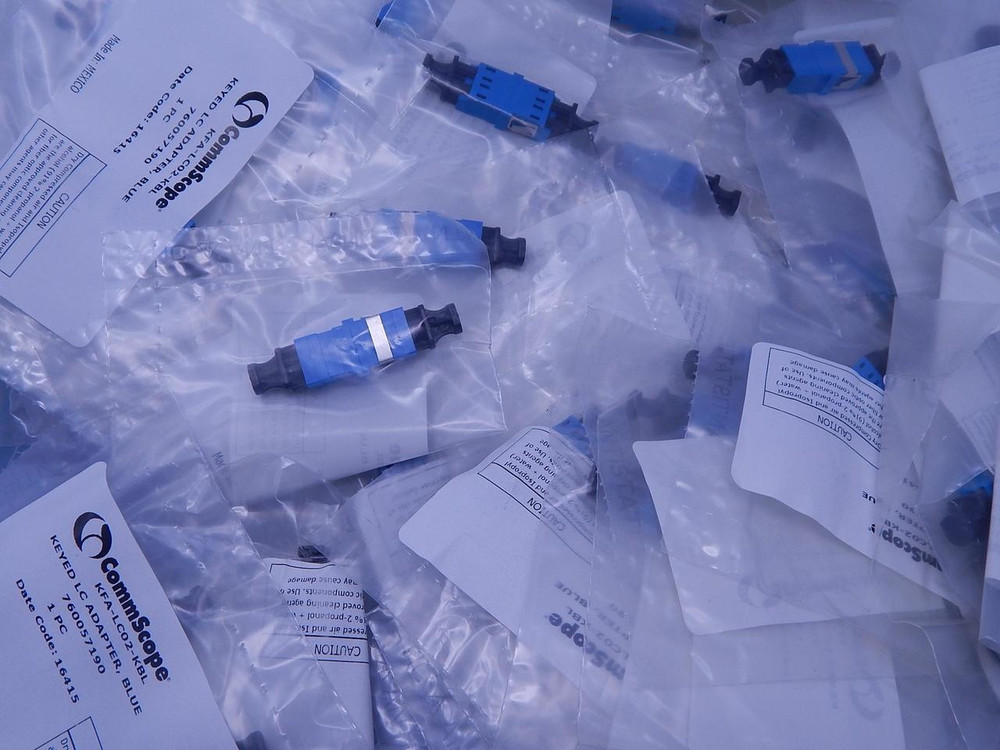 Lot of 98 Commscope KFA-LC02-KBL Keyed LC Adapter Blue For Sale