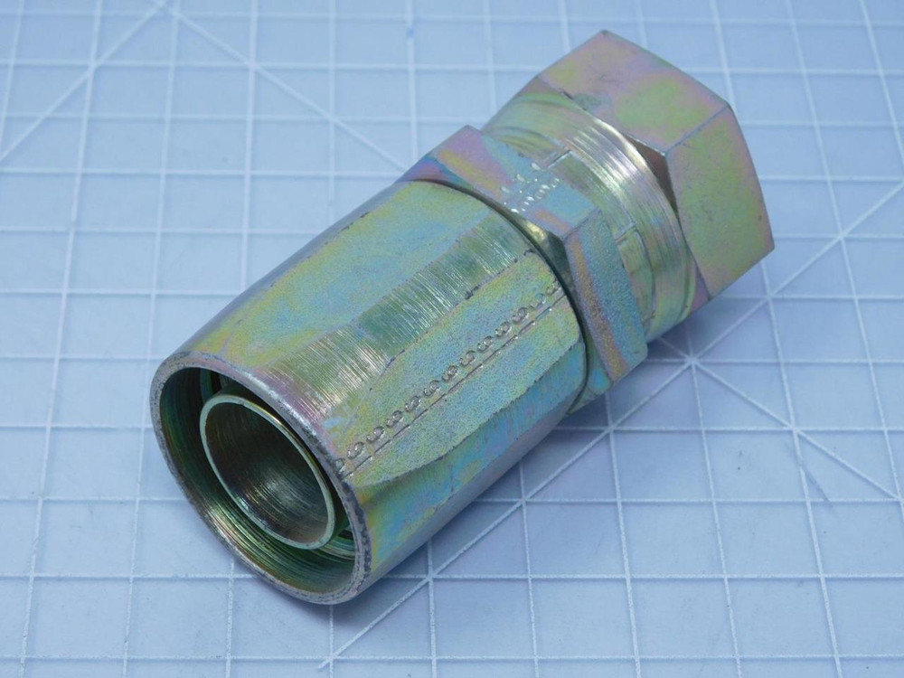 Eaton 16 1212    Swivel Crimpable Hydraulic Hose Fitting 1 21/64 In x 13/16 In For Sale